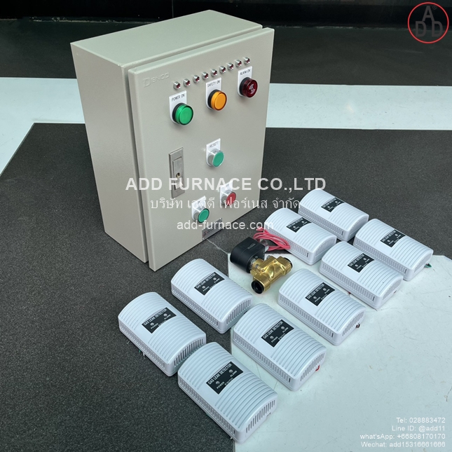 ควบคุมตรวจจับแก๊สรั่ว9จุด(โซลินอยด์วาล์ว)Yamataha-GLD-12 9Point Application With Gas Solenoid Valve(12)